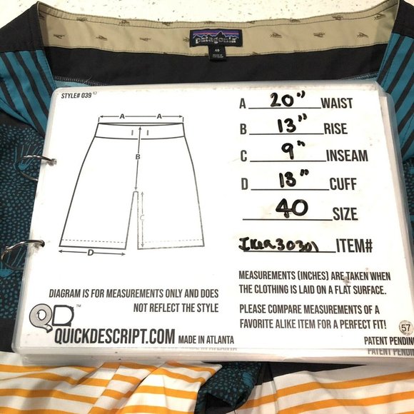 Patagonia Stretch Planing Board Shorts Size 40 - Picture 3 of 10
